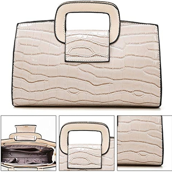 🔥 Women Vintage Flap Tote Top Handle Satchel Handbags PU Leather Clutch - Picture 3 of 7